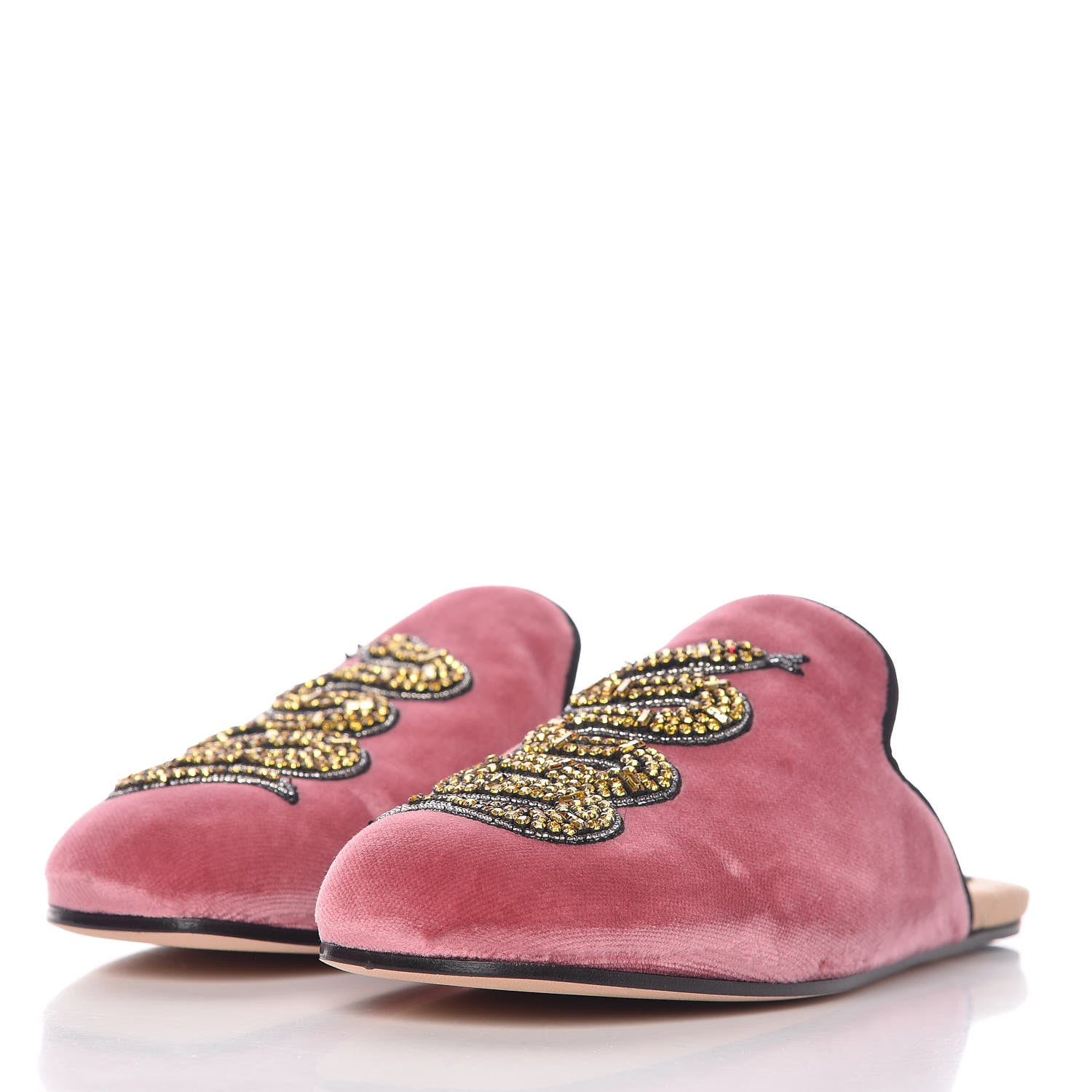 Gucci Velvet Silk Embellished Platform Detachable Slide 37 Tibet Red 4 of 16