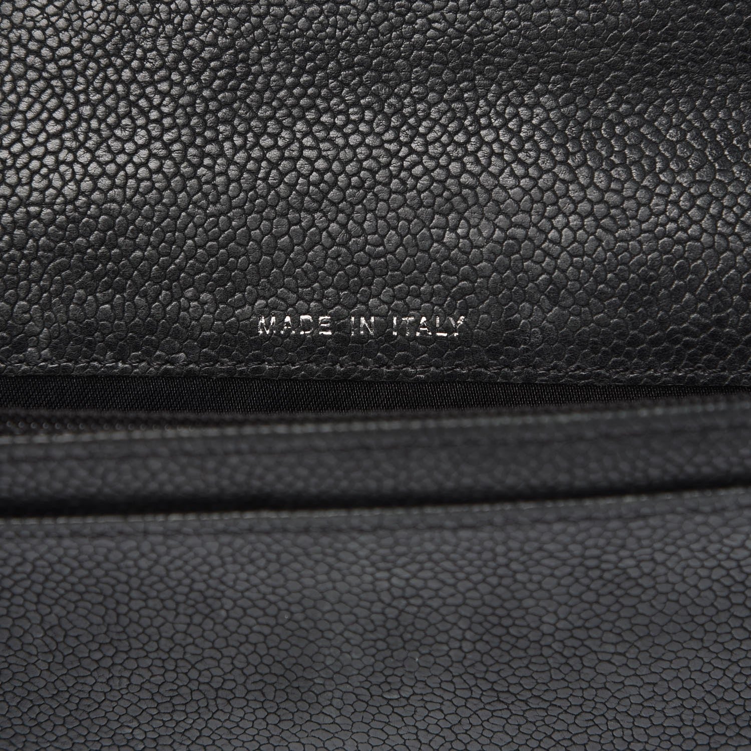 Chanel Distressed Caviar Stitched Outdoor Yen Wallet Black 7 of 13