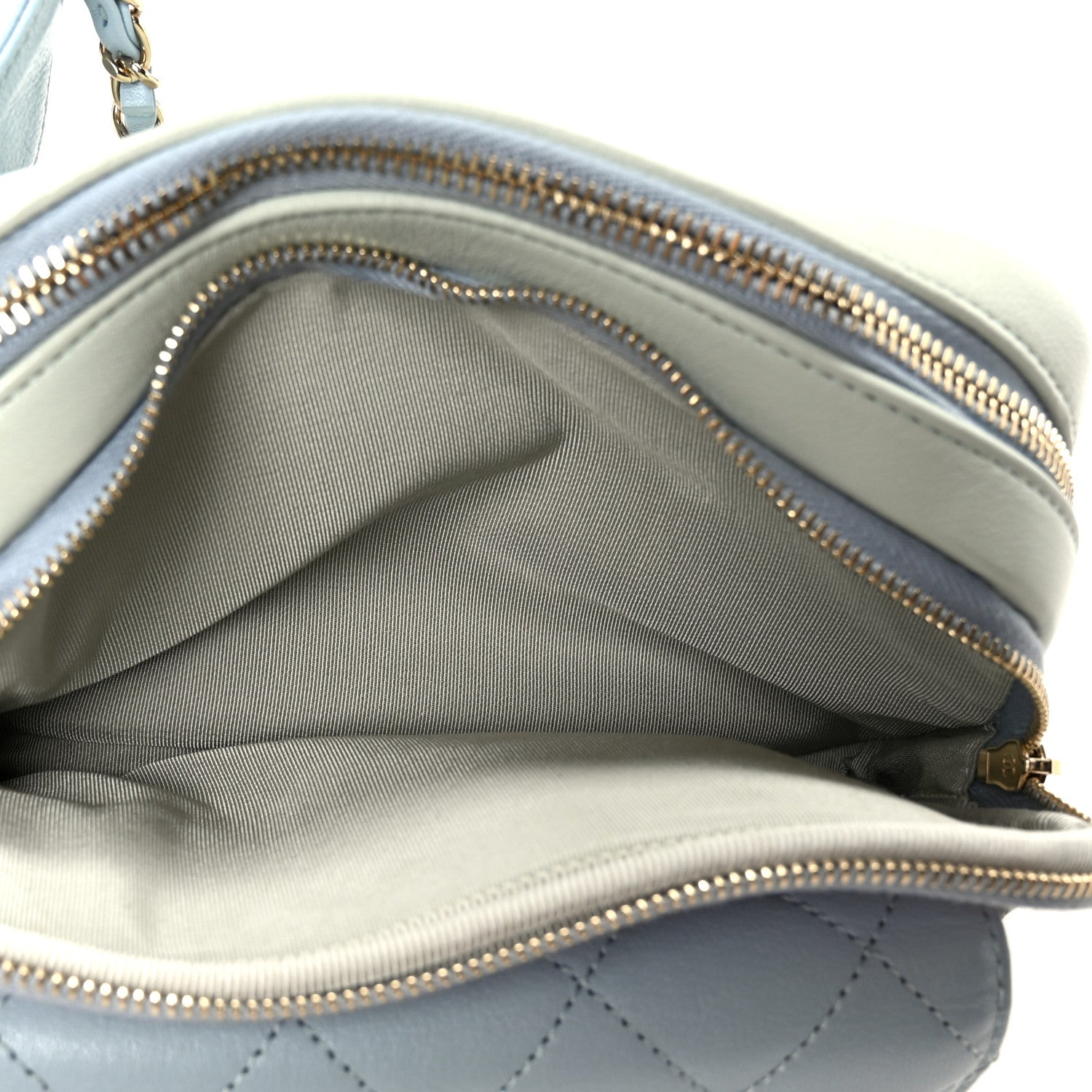 Chanel Goatskin Quilted Tri-Color In & Out Waist Bag Green Blue Pink 6 of 14
