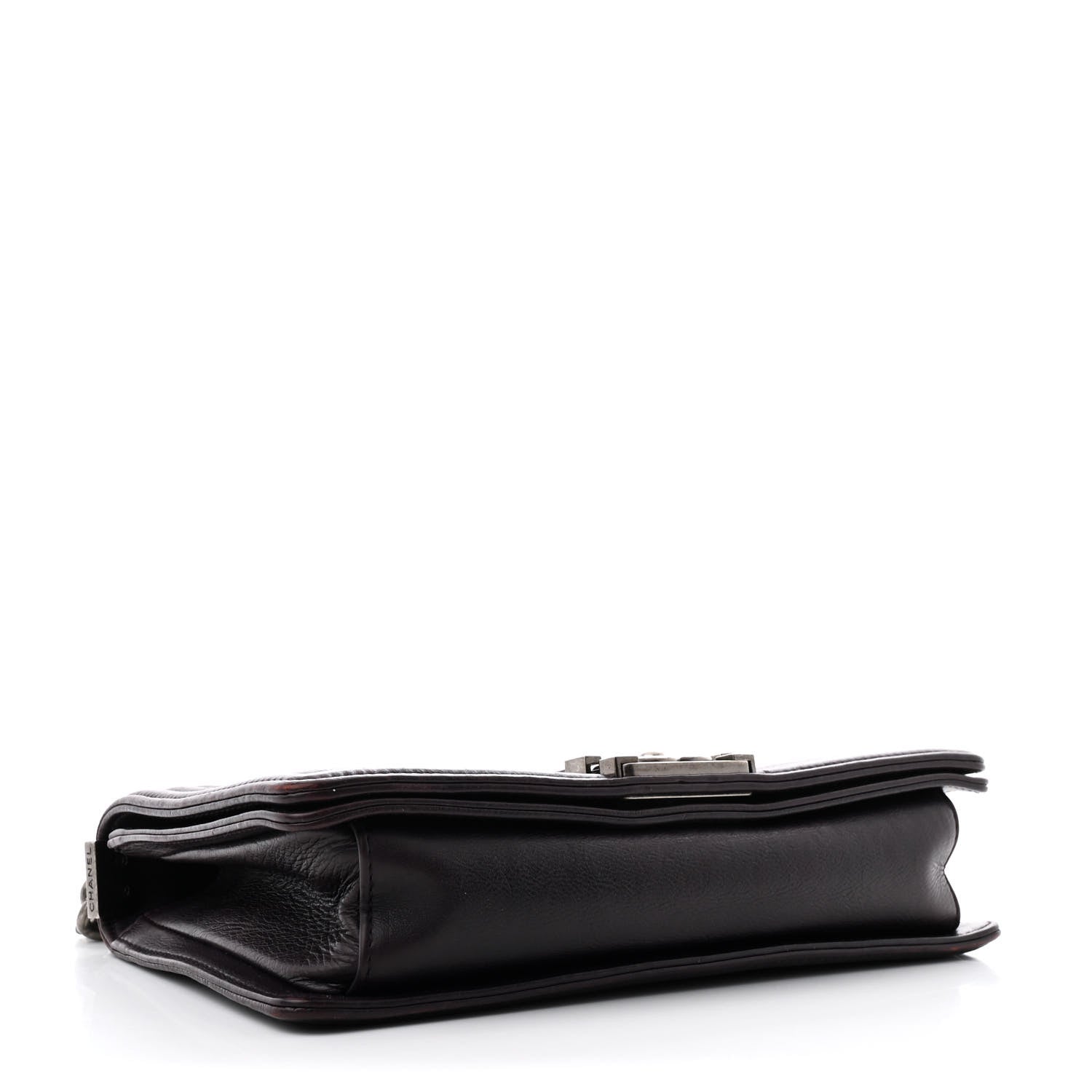 Chanel Calfskin Crystal Embossed Medium Boy Flap Plum 4 of 10