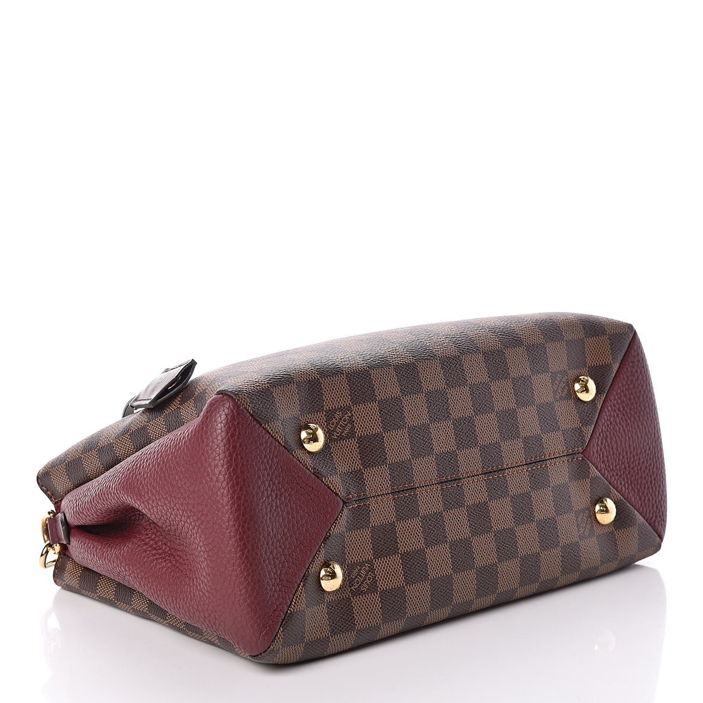 Damier Ebene Cuir Taurillon Brittany Bordeaux