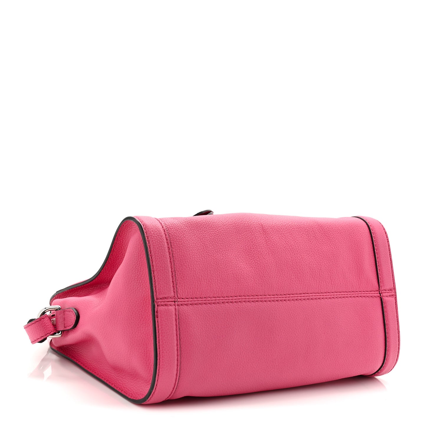 Pebbled Calfskin Small Skull Padlock Zip Around Tote Bouganville
