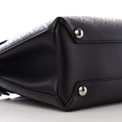Burberry Calfskin Perforated Small Banner Tote Black 6 of 8