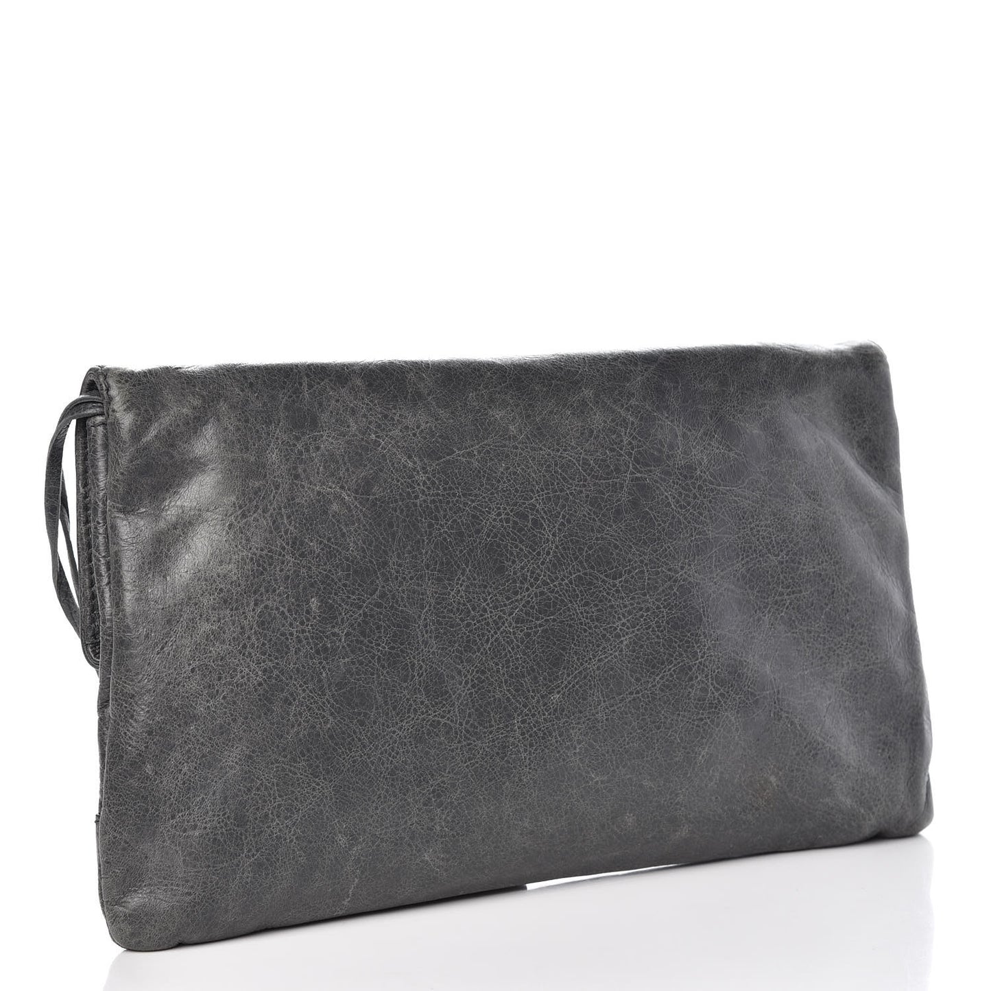 Agneau Giant 12 Rose Gold Hardware Envelope Clutch Gris Tarmac