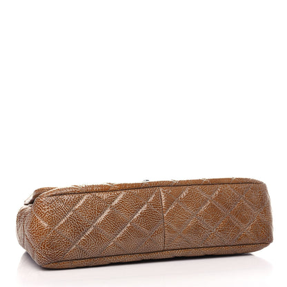 Chanel Crinkled Patent Quilted Jumbo Single Flap Beige 4 of 10