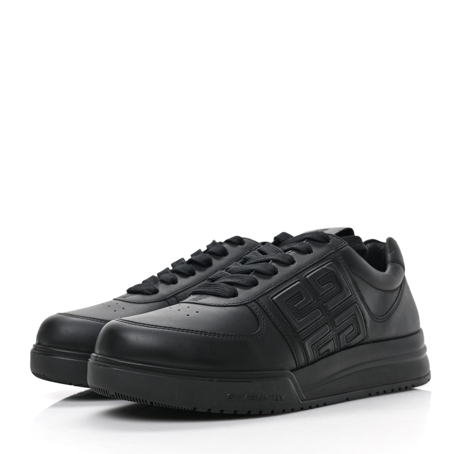 Givenchy Calfskin Women G4 Low Top Sneakers 37.5 Black 3 of 9