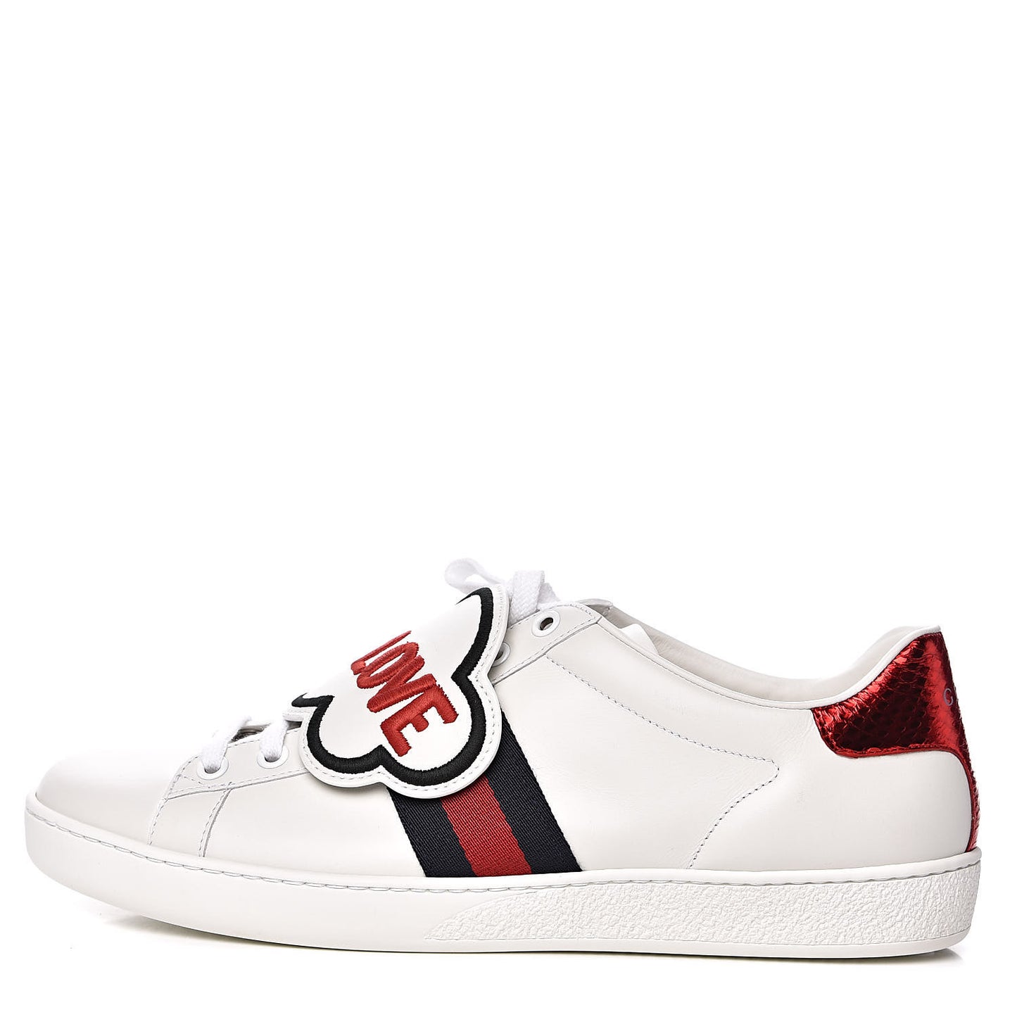 Calfskin Ayers Blind For Love Embroidered Womens Ace Sneakers 39.5 White