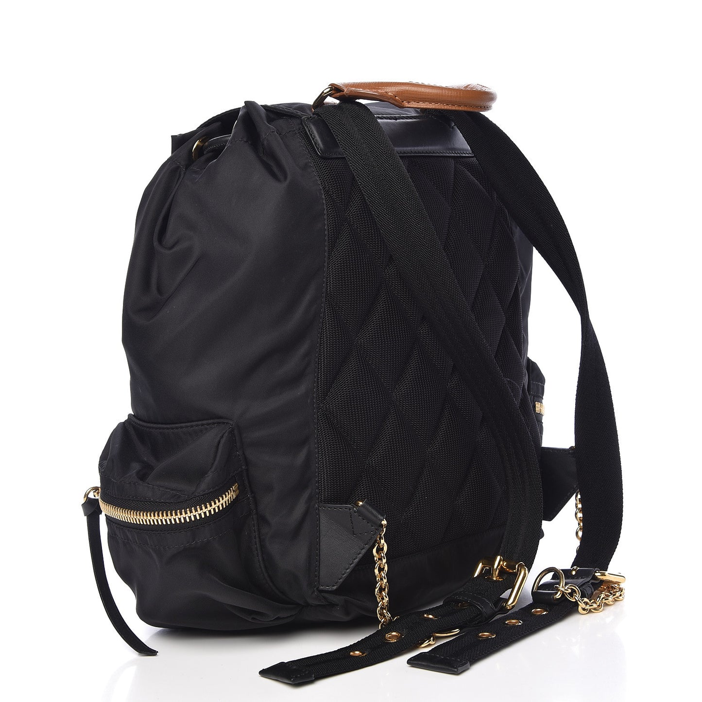 Nylon Medium Rucksack Backpack Black