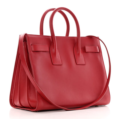 Saint Laurent Calfskin Small Sac De Jour Lipstick Red 3 of 19