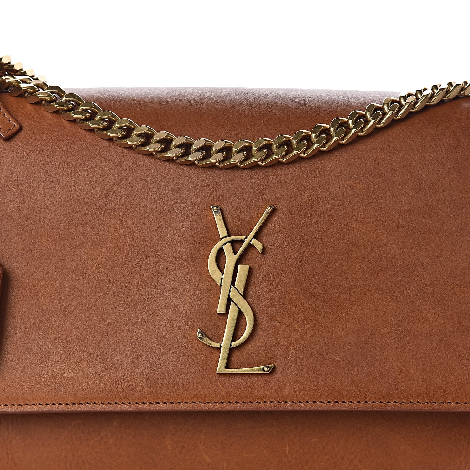 Saint Laurent Calfskin Large Monogram Sunset Tan 13 of 13