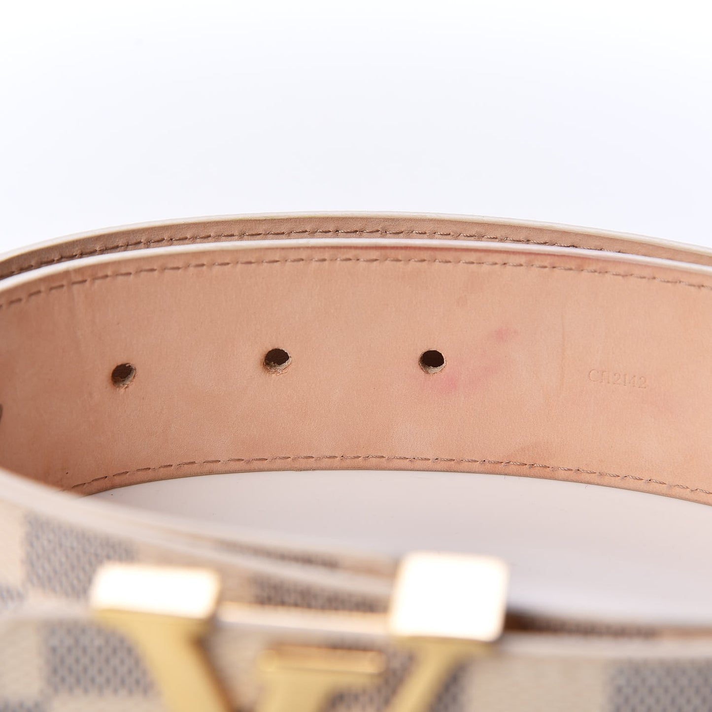 Damier Azur LV Initiales Belt 80 32