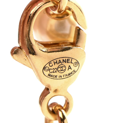 Chanel Crystal Pearl Bead CC Choker Gold Pink 6 of 7