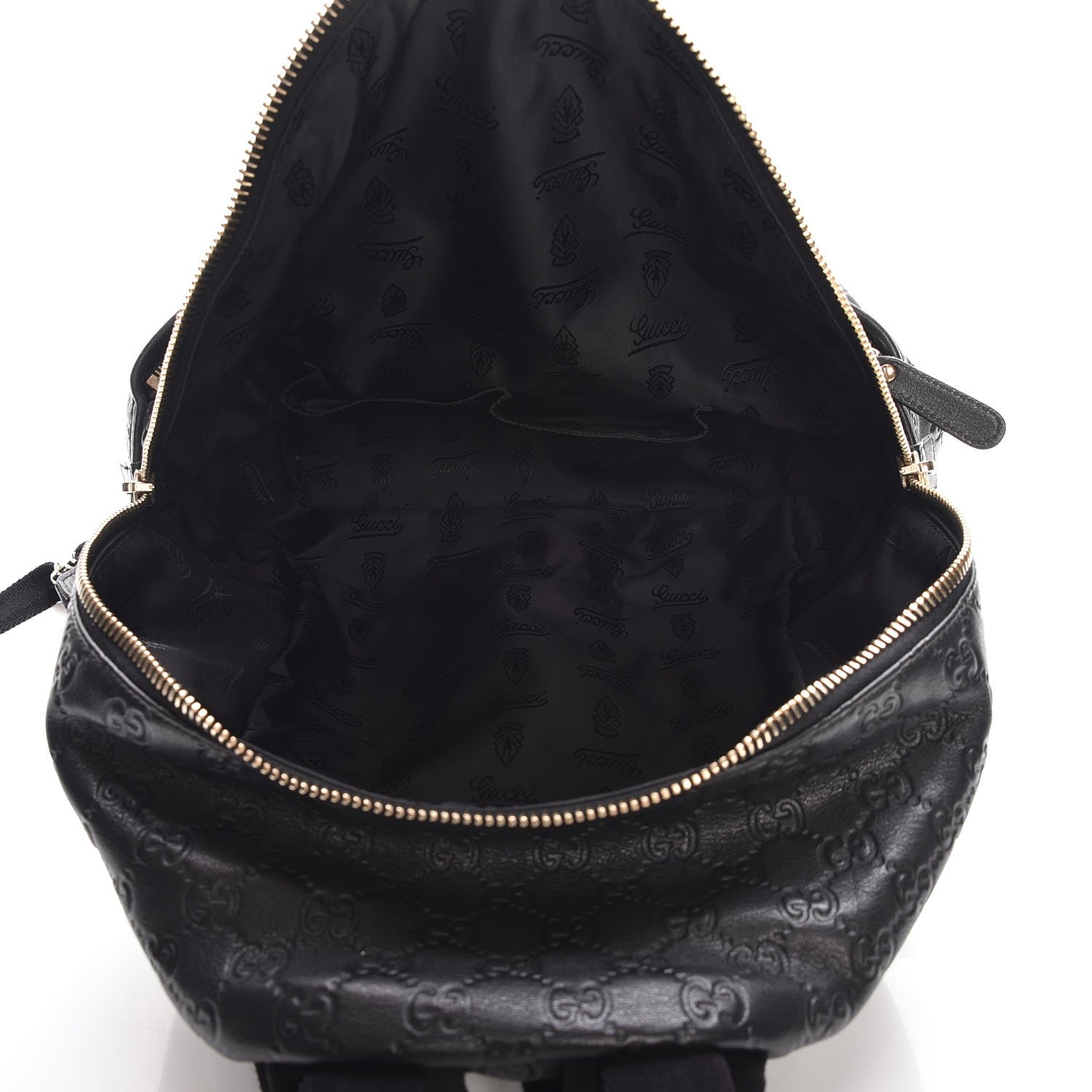 Gucci Guccissima Medium Classic Backpack Black 5 of 7