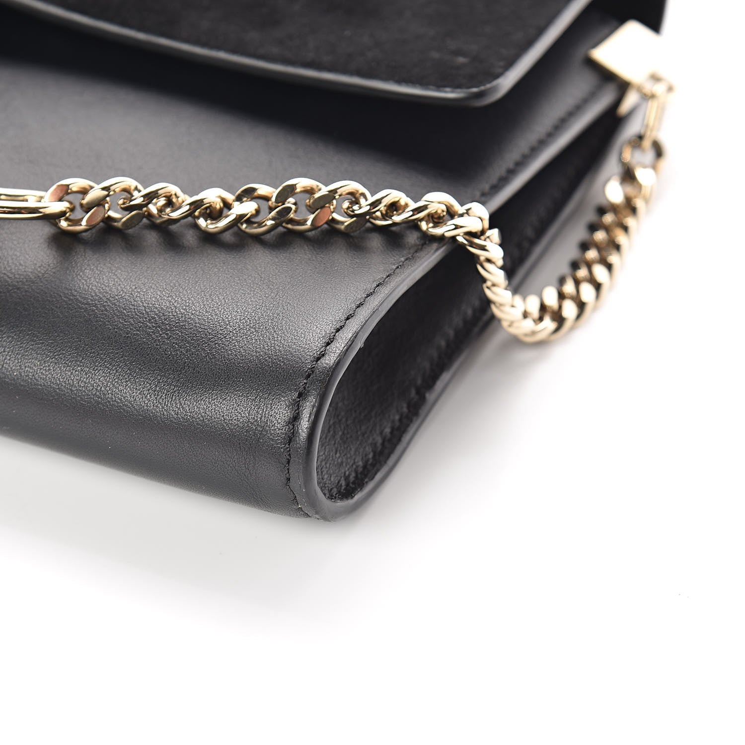 Chloe Suede Calfskin Faye Clutch Black 8 of 8