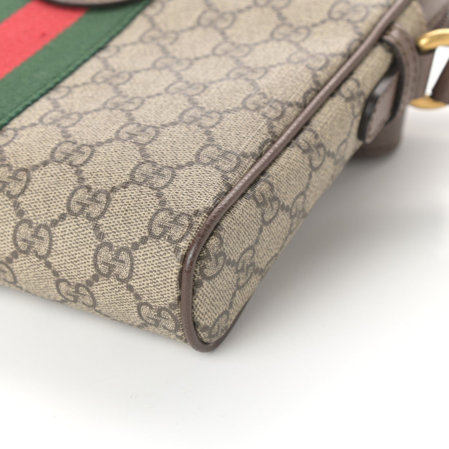 GG Supreme Monogram Web Small Ophidia Messenger Bag Brown