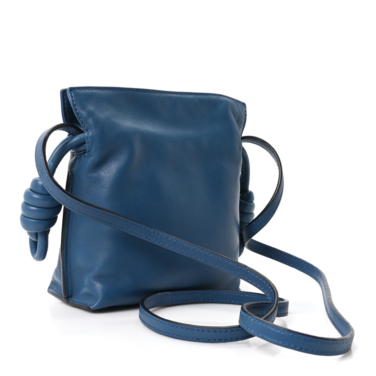 Loewe Nappa Mini Flamenco Knot Clutch Abyss Blue 3 of 9