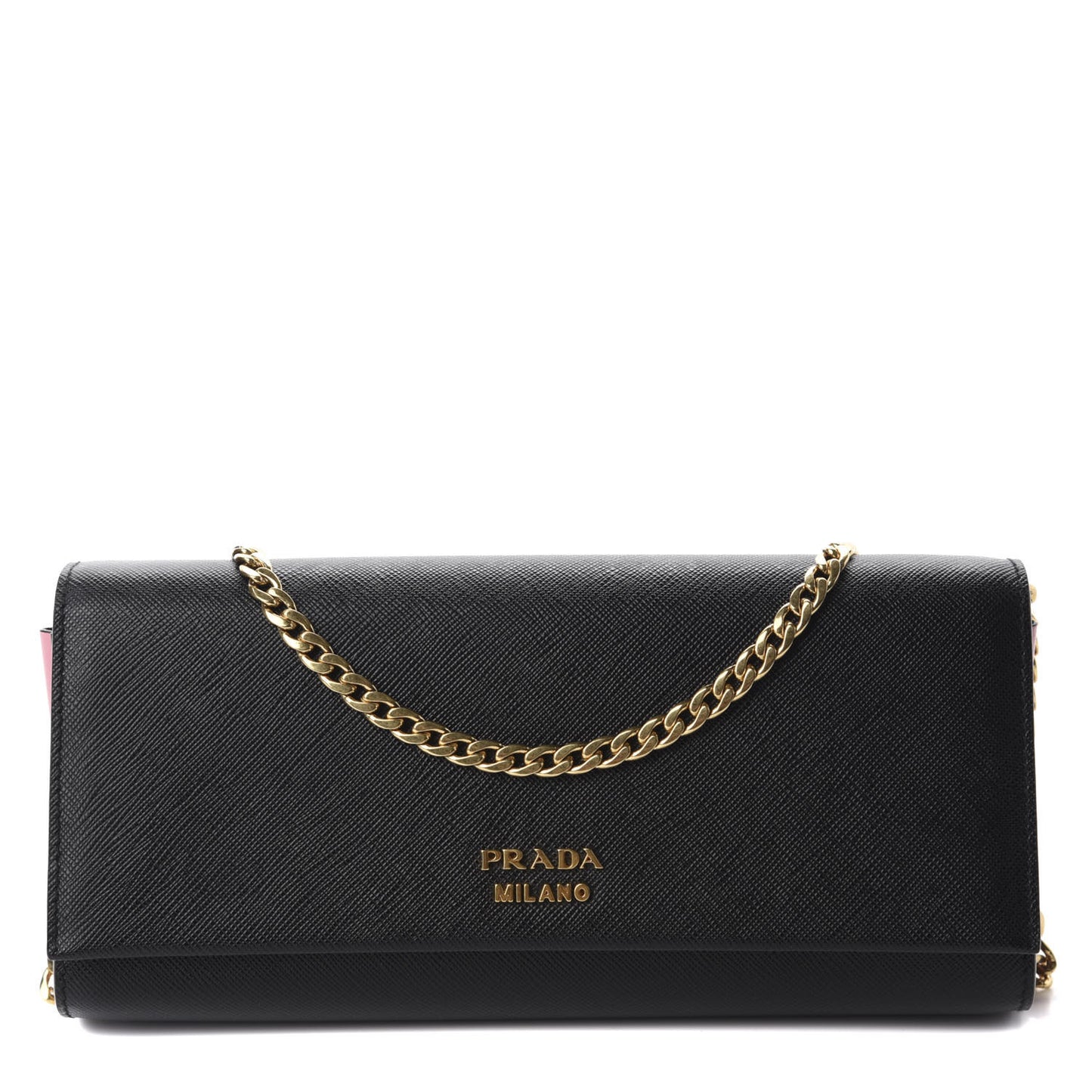 City Calfskin Saffiano Pochette Black Granato
