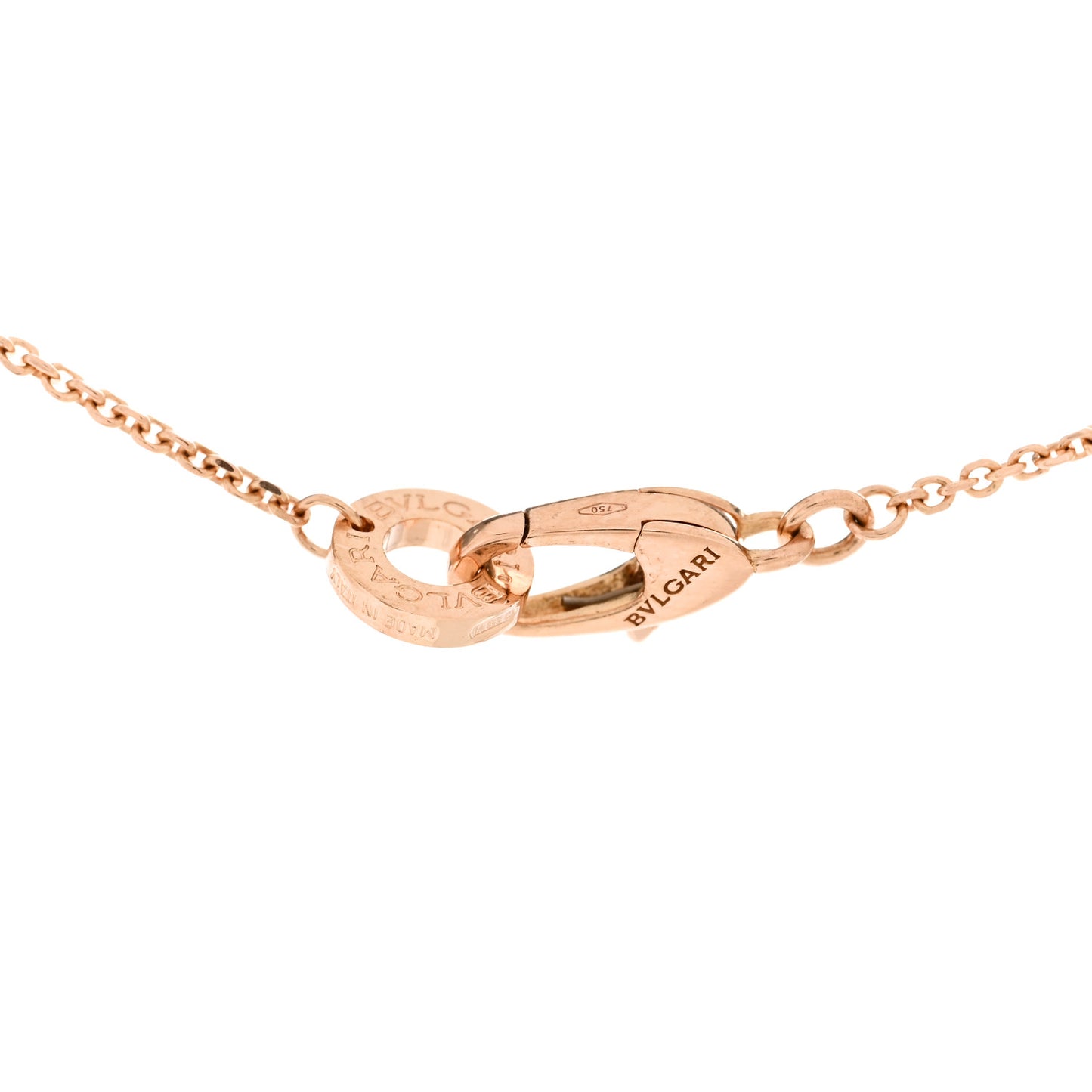 18K Rose Gold Diamond Mother of Pearl Small Divas' Dream Pendant Necklace