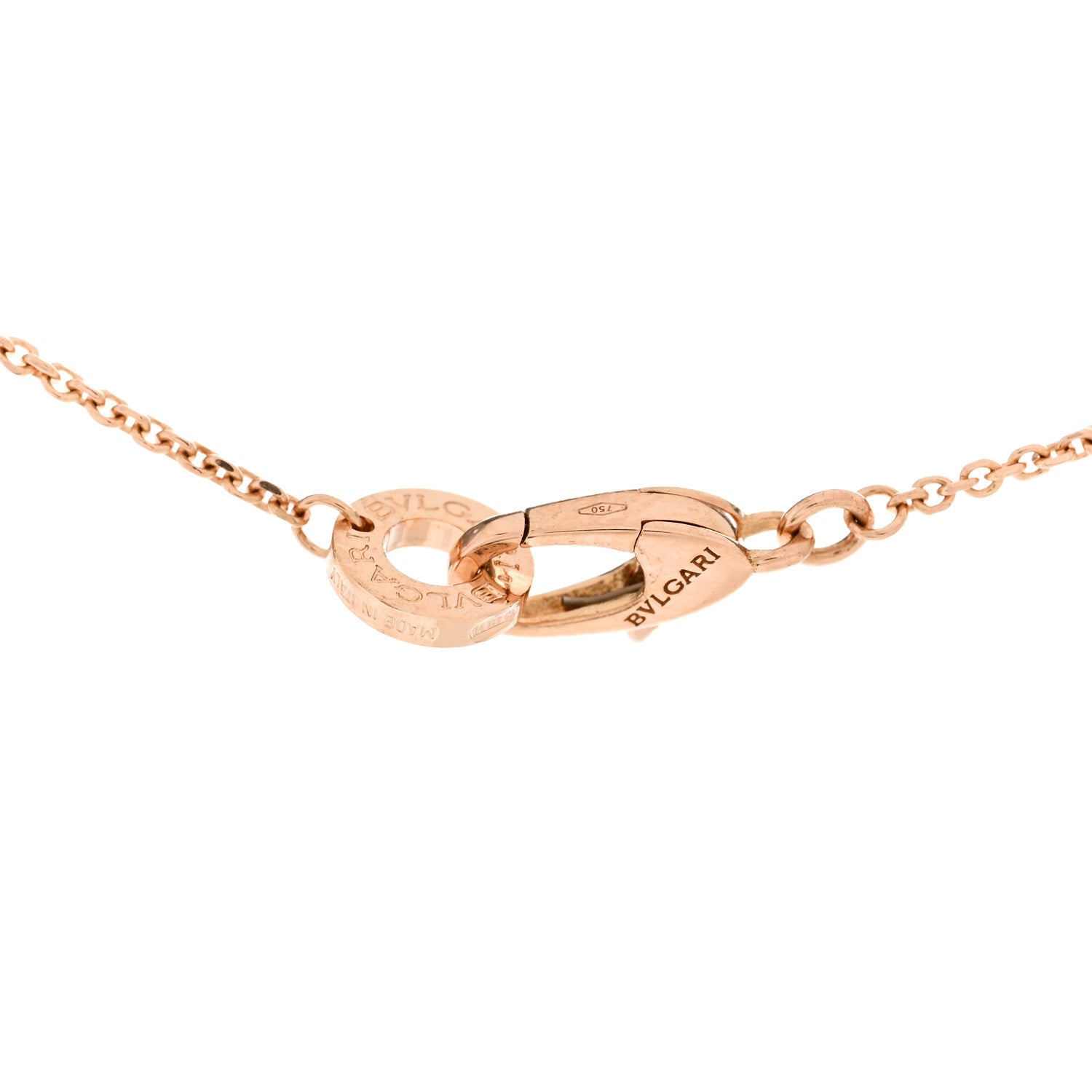 Bulgari 18K Rose Gold Diamond Mother of Pearl Small Divas' Dream Pendant Necklace 4 of 5
