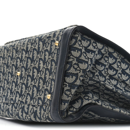 Christian Dior Monogram Calfskin Pocket Tote Navy Blue 10 of 10