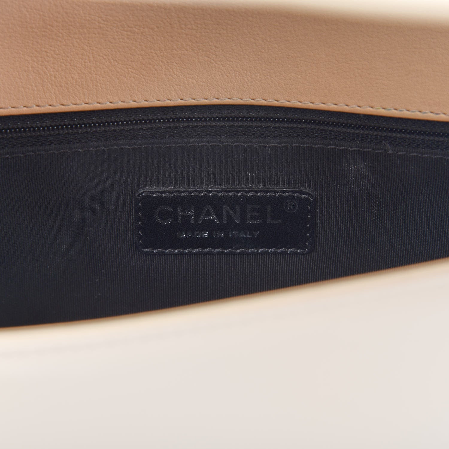 Chanel Patent Calfskin New Medium Boy Flap Plexiglass Beige 8 of 11