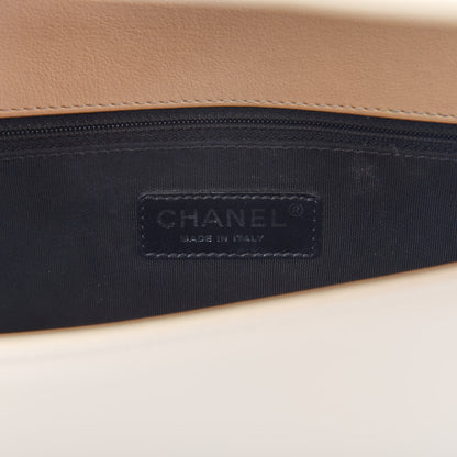 Chanel Patent Calfskin New Medium Boy Flap Plexiglass Beige 8 of 11