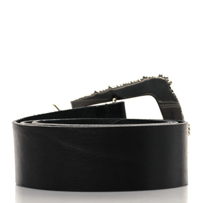 Saint Laurent Calfskin Monogram Cheyenne Belt 85 Black 2 of 6