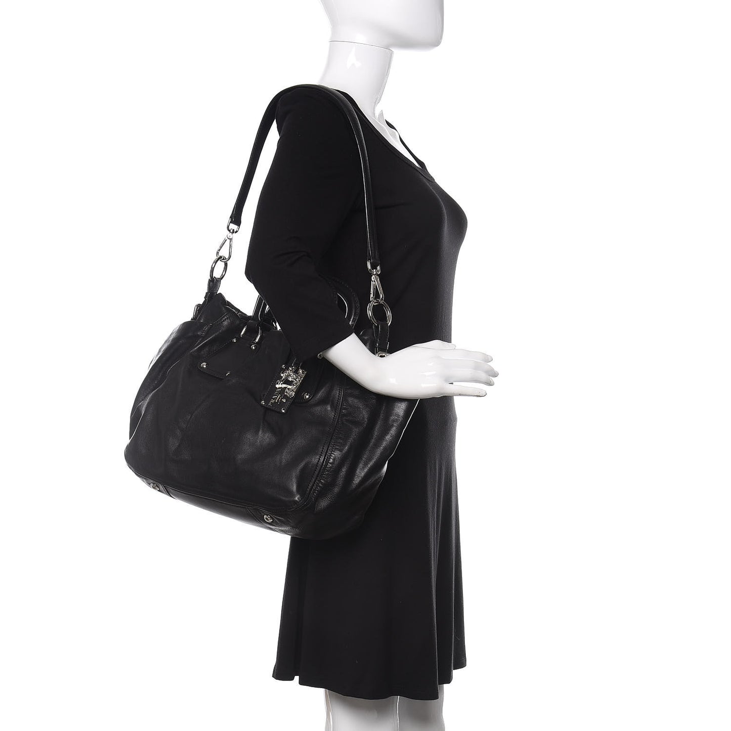Soft Calf Shoulder Bag Black