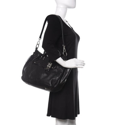 Prada Soft Calf Shoulder Bag Black 2 of 14