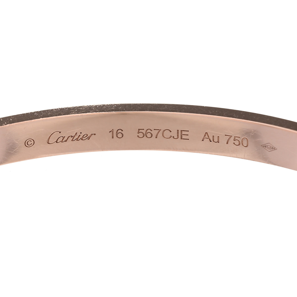 Cartier 18K Pink Gold Medium LOVE Bracelet 16 4 of 6