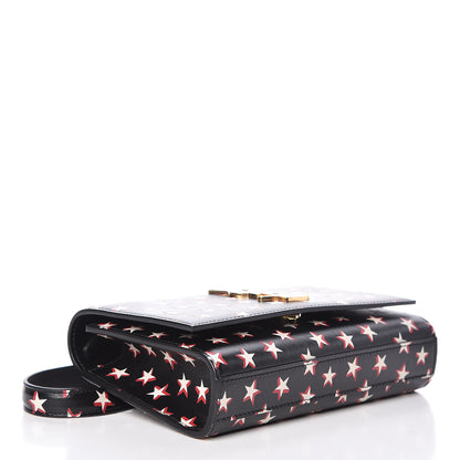 Saint Laurent Smooth Calfskin Star Print Monogram Kate Belt Bag Black Ivory Red 4 of 10