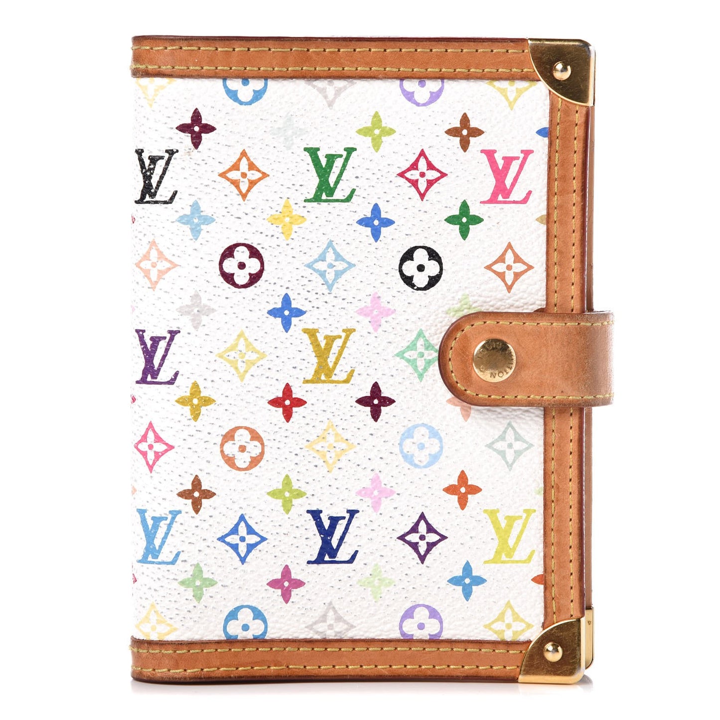 Monogram Multicolor Small Ring Agenda Cover White