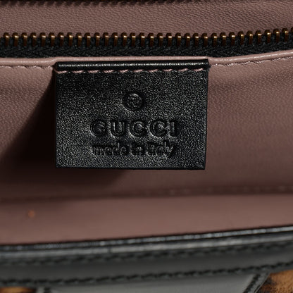 Gucci Calf Hair Jaguar Printed Small Lady Buckle Clutch Black 5 of 9
