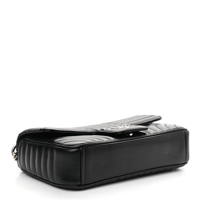Prada Soft Calfskin Impunture Diagramme Medium Chain Flap Shoulder Bag Black 4 of 12