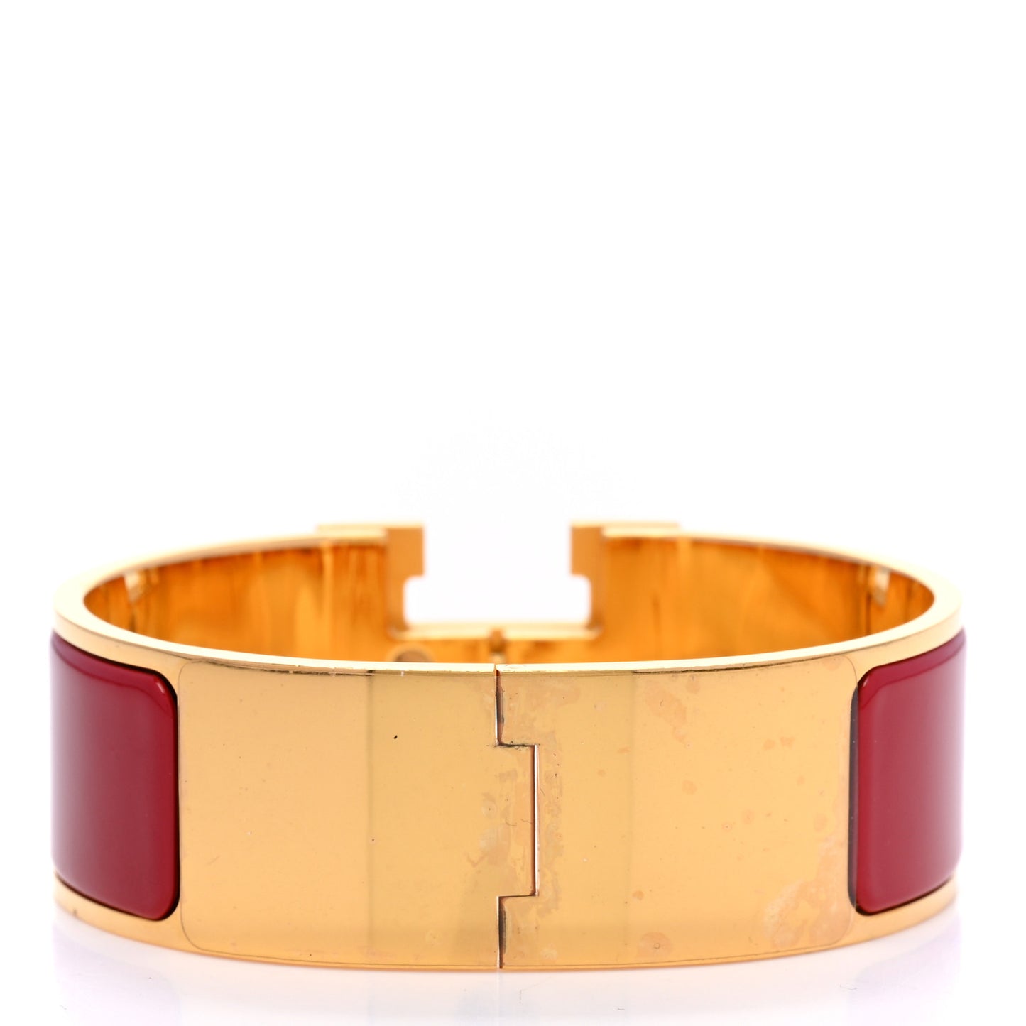 Enamel Wide Clic Clac H Bracelet GM Red