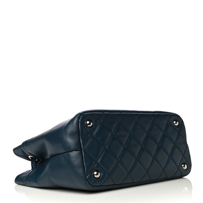 Chanel Caviar Timeless CC Soft Tote Navy Blue 3 of 13