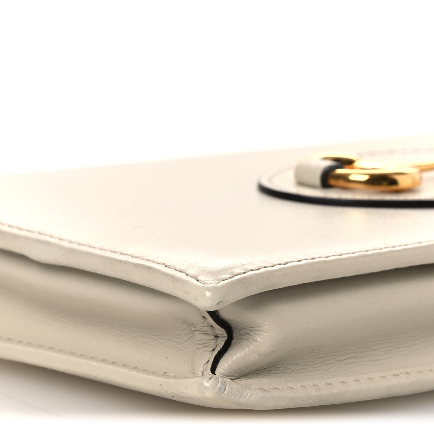 Gucci Boarded Plutone Calfskin Horsebit 1955 Wallet On Chain Mystic White 9 of 14