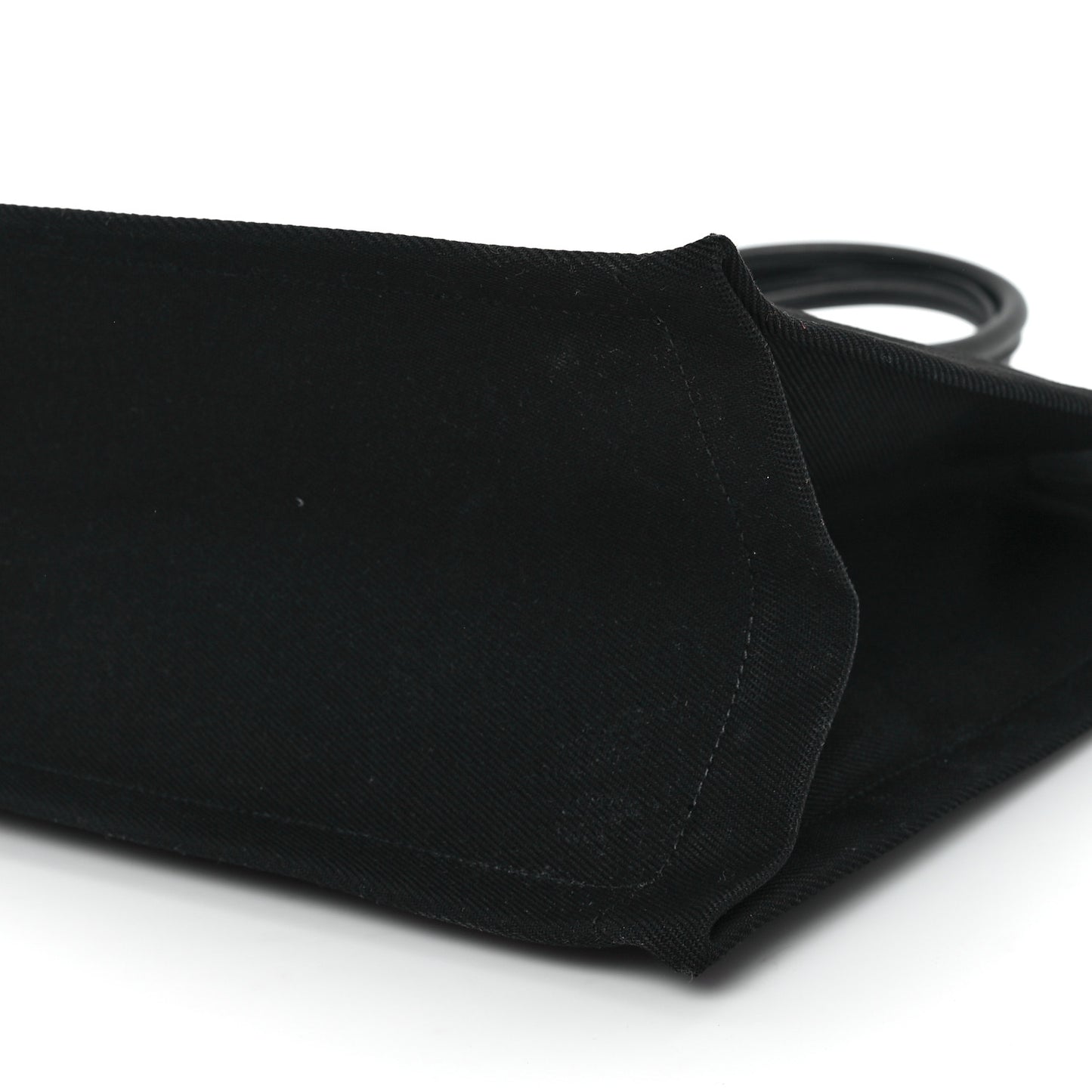 Linen Calfskin Rive Gauche Tote Black