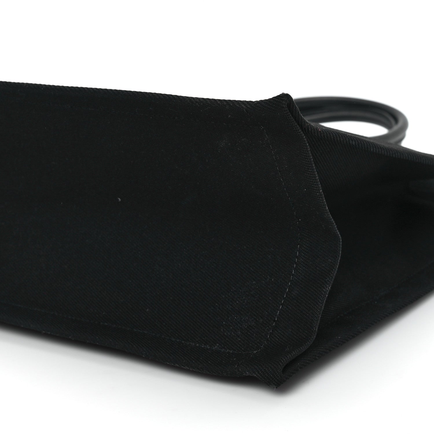 Saint Laurent Linen Calfskin Rive Gauche Tote Black 10 of 11