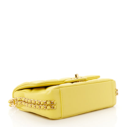 Chanel Caviar Quilted Mini CC You Flap Yellow 4 of 12