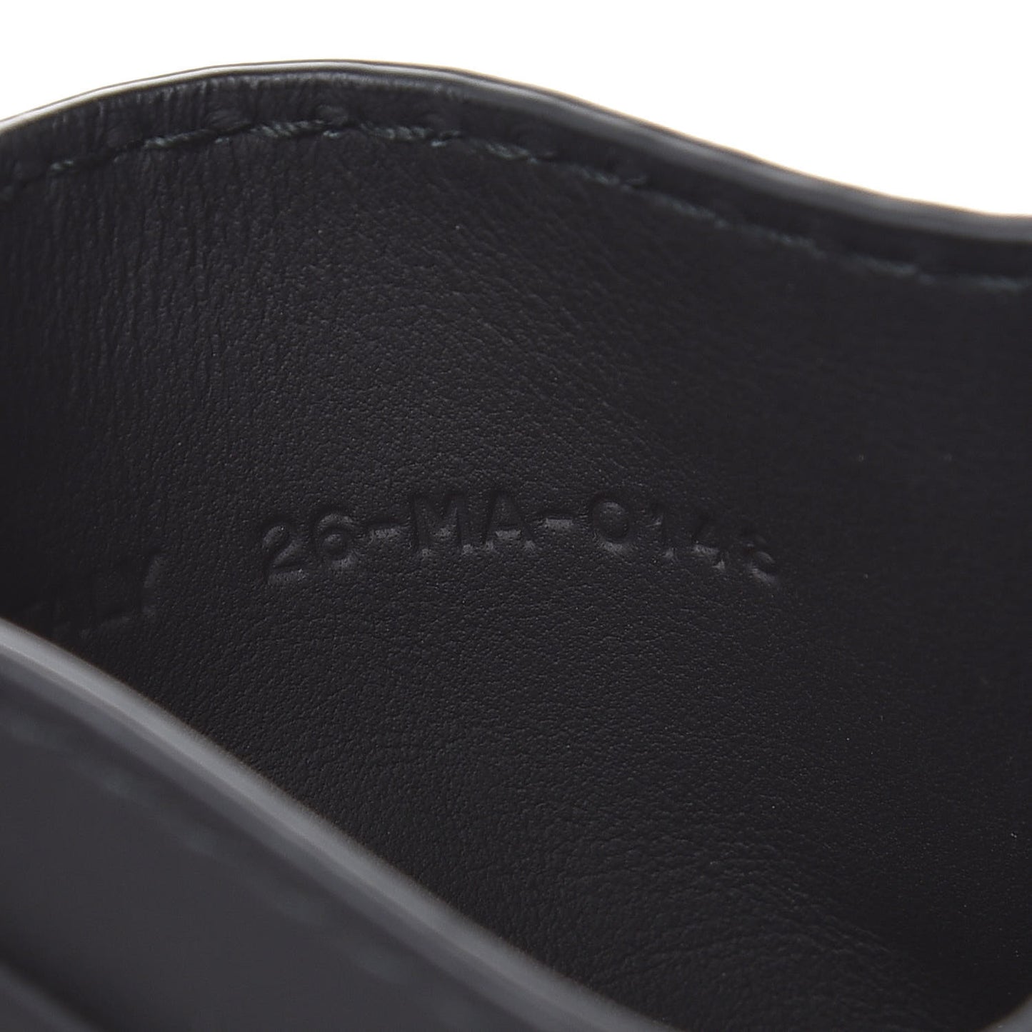 Calfskin D-Fence Card Holder Black
