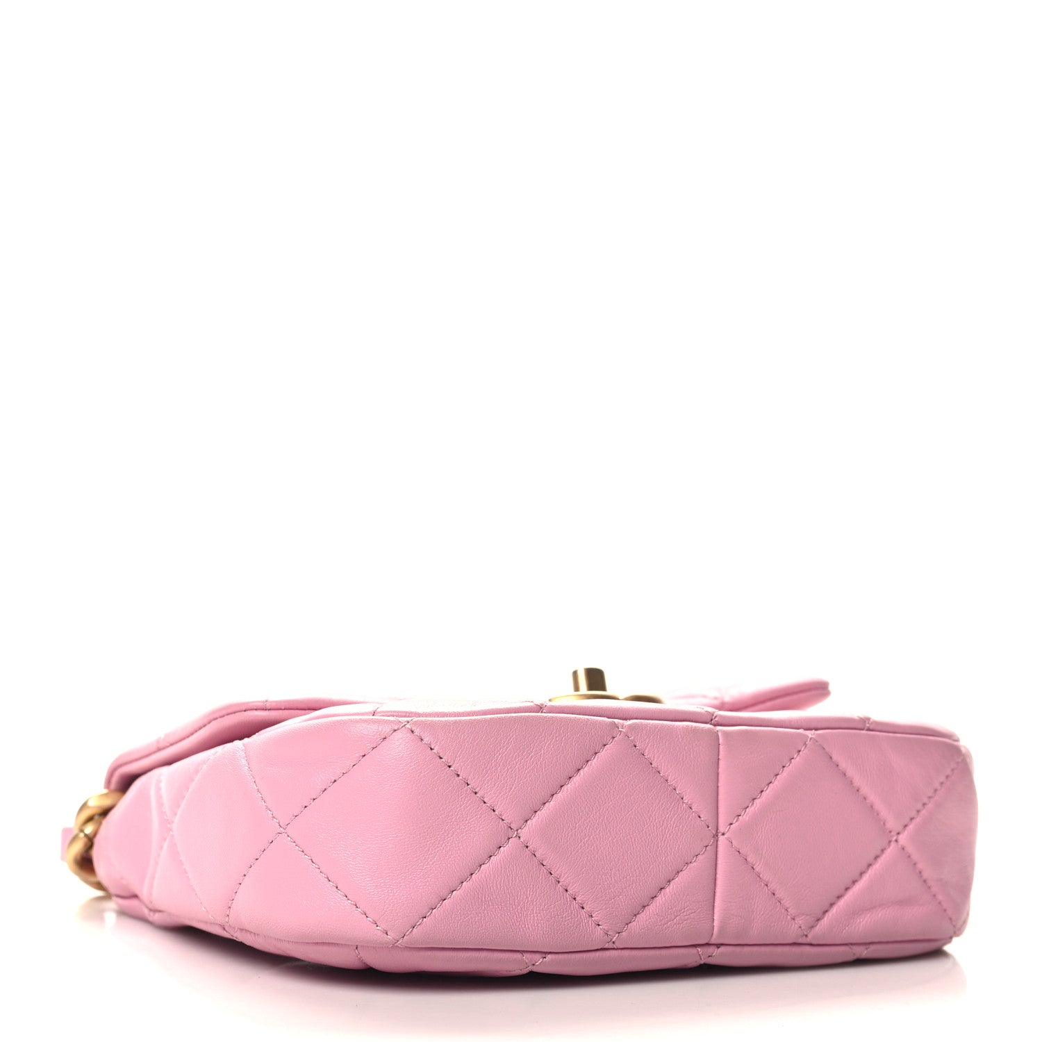Chanel Lambskin Quilted Mini Lacquered Chain Flap Pink 4 of 10