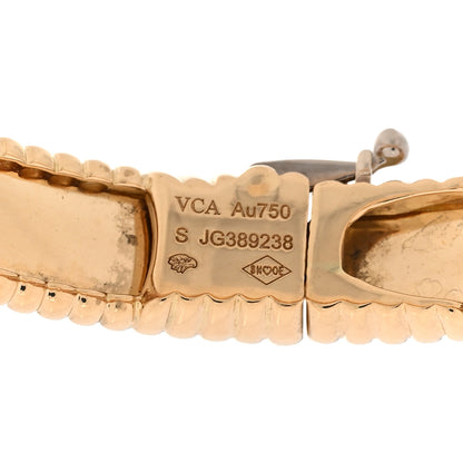 Van Cleef & Arpels 18K Yellow Gold Perlee Signature Bangle Bracelet S 3 of 3