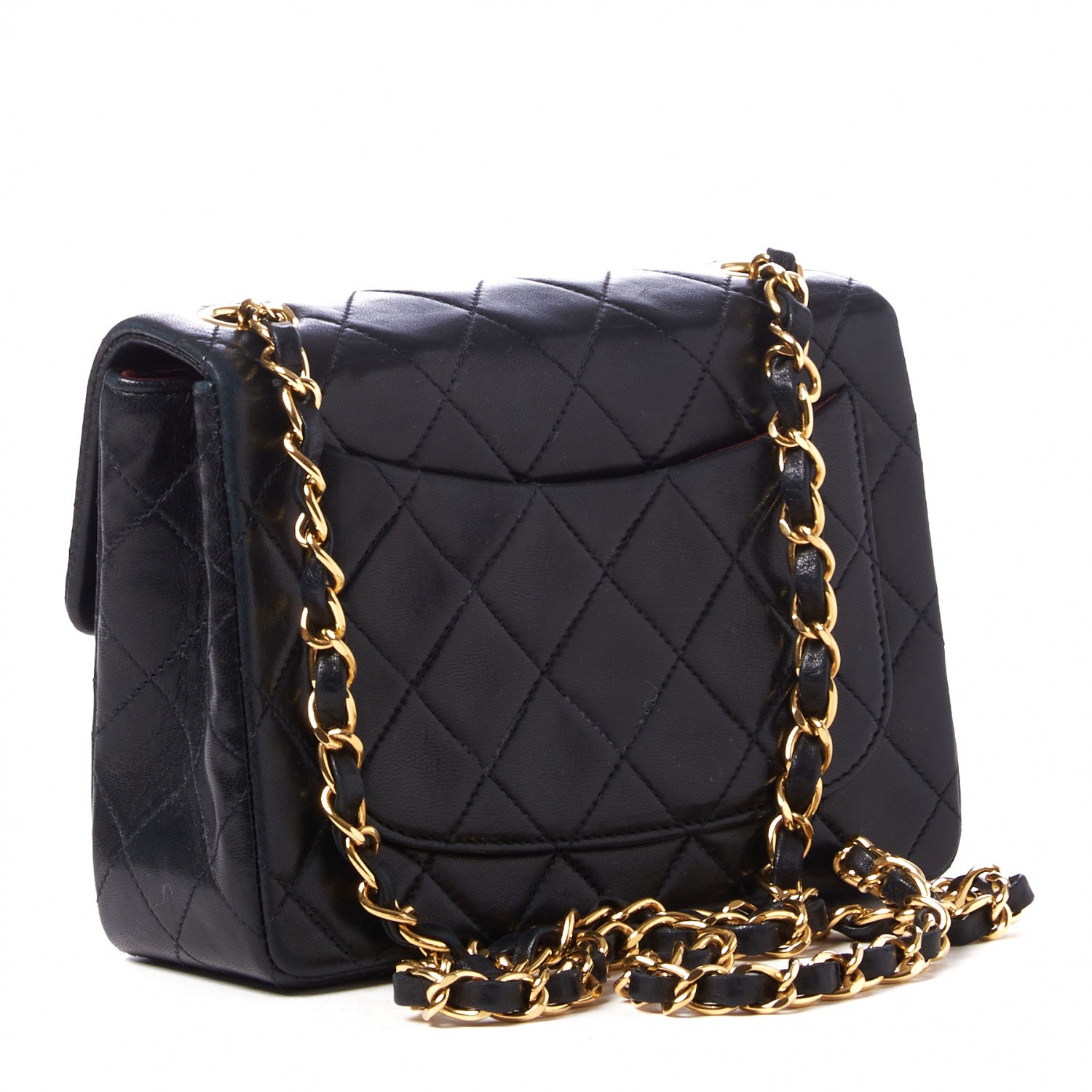 Chanel Lambskin Quilted Mini Square Flap Black 2 of 9