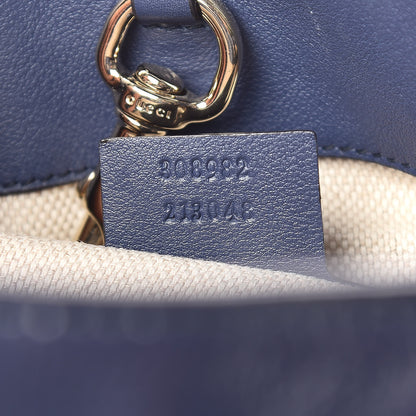 Gucci Patent Medium Soho Chain Shoulder Bag Uniform Blue 9 of 9