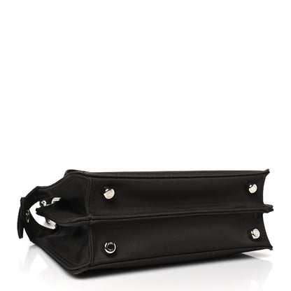 Fendi Nylon Vitello Cover Logo Embossed Mini Peekaboo I SEE U Satchel Ebano Sunflower 5 of 10