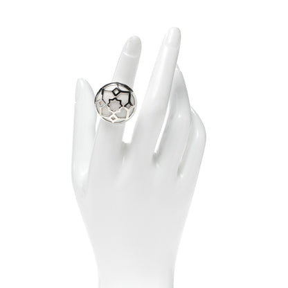 Tiffany Sterling Silver White Chalcedony Paloma Picasso Zellige Medallion Ring 50 5.25 2 of 6