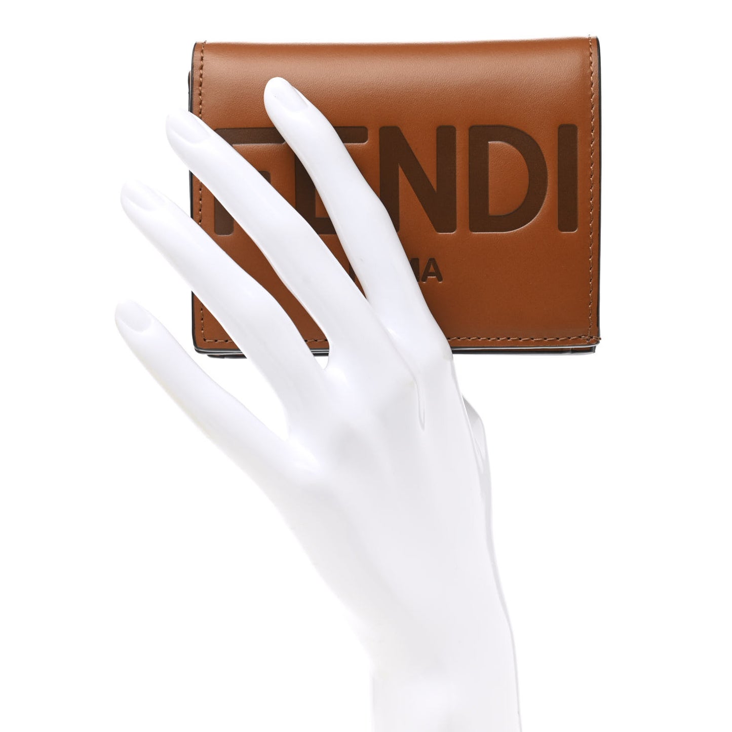 Vitello King Tamponato Logo Embossed Wallet Cuoio