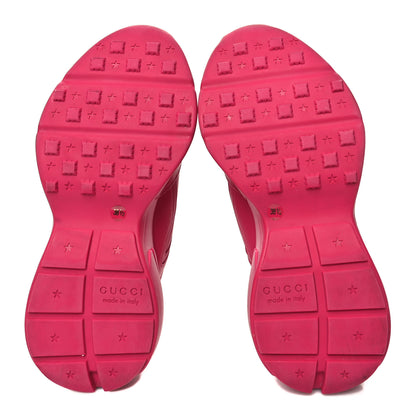 Gucci Calfskin Logo Womens Rhyton Sneakers 38.5 Box Pink 5 of 10