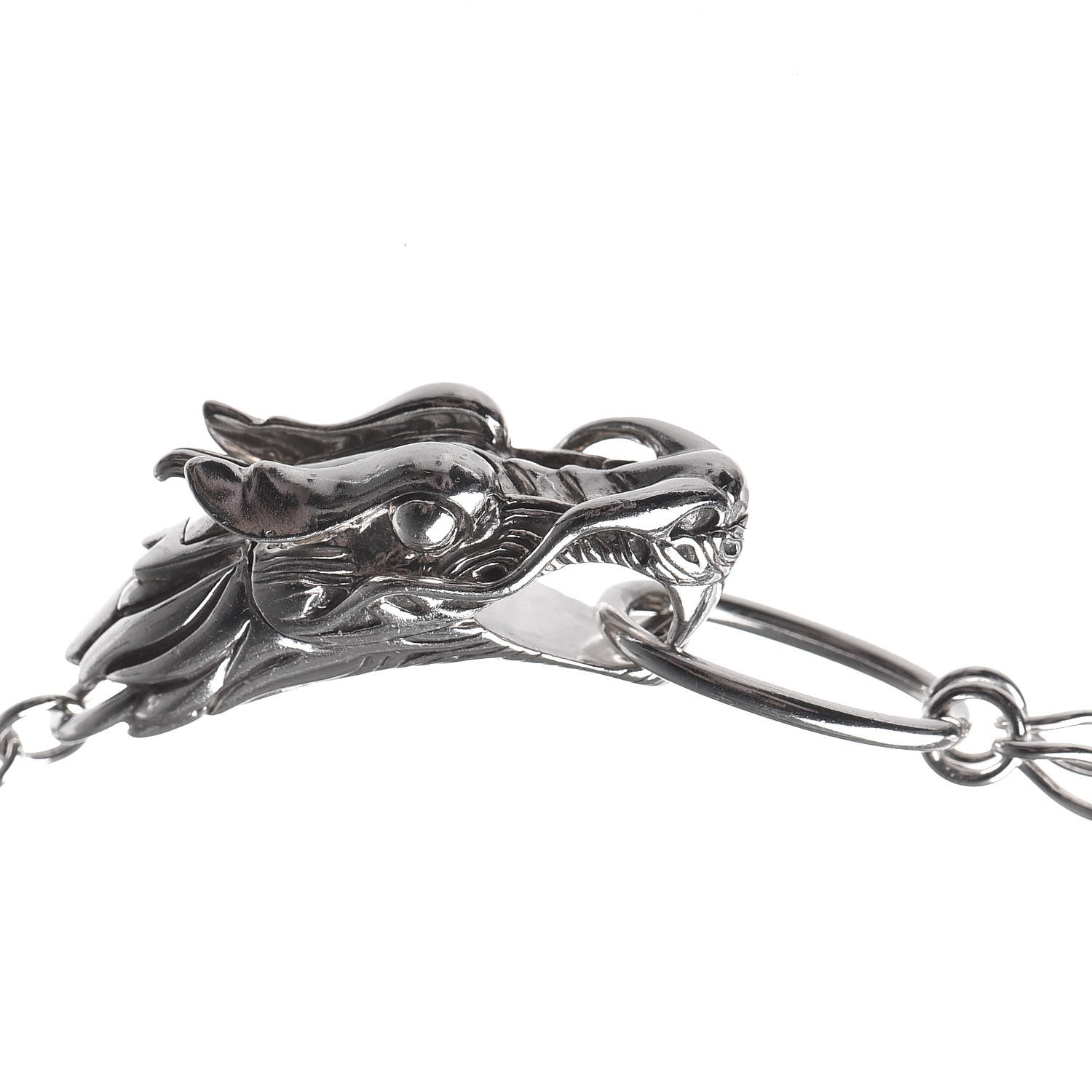 John Hardy Sterling Silver White Topaz Legends Naga Lariat Necklace 7 of 7